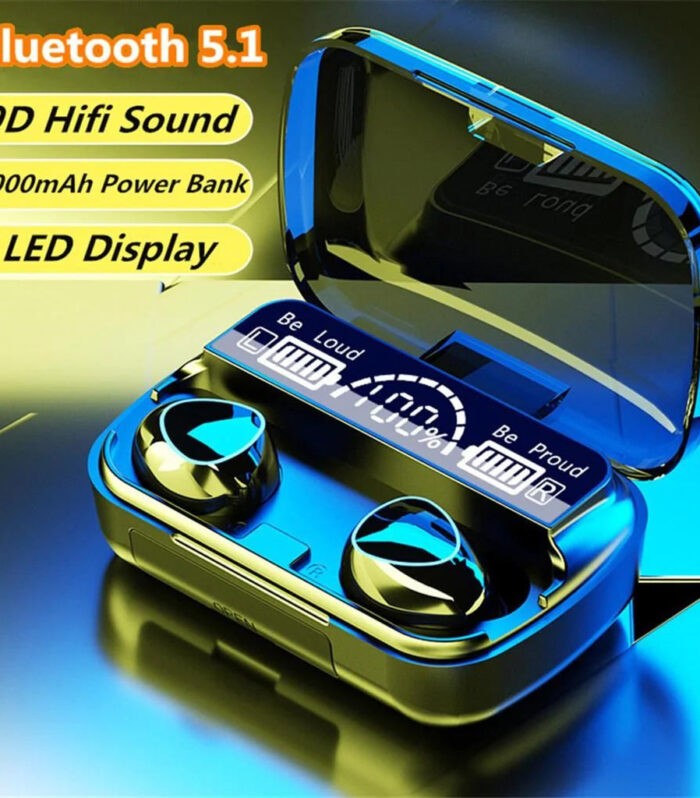 M10 Wireless Headphones Bluetooth 5.0 Earphones HIFI Stereo Earbuds Waterproof Headsets 2000mAh Charging Box Earphone