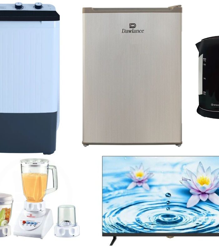 HI-Q 32″ F2 Metal Body Android TV With Voice Control + Dawlance DMB 4467 MiniBar Single Door Refrigerator + Westpoint Cordless Kettle WF-3119 + Westpoint Blender and Dry Mill 3-in1 WF-738 + Dawlance DW 6100-C Single Washing Machine 8kg
