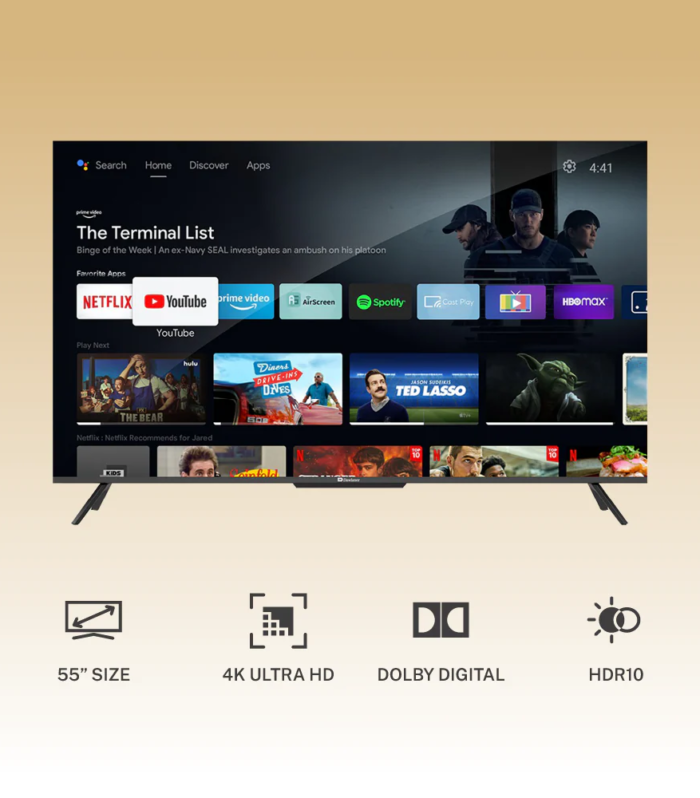 Dawlance 55 - Inches 4K UHD LED TV Canvas series 55G3AP Narrow Bezel Screen