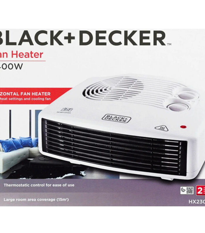 Black & Decker Horizontal Fan Heater, 2400W, HX230-B5